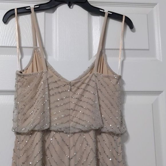 ADRIANNA PAPELL Art deco blouson beaded go… - Picture 6 of 8